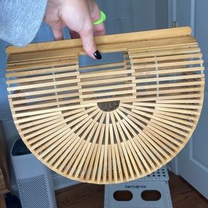 Wood Vacation Clutch Purse